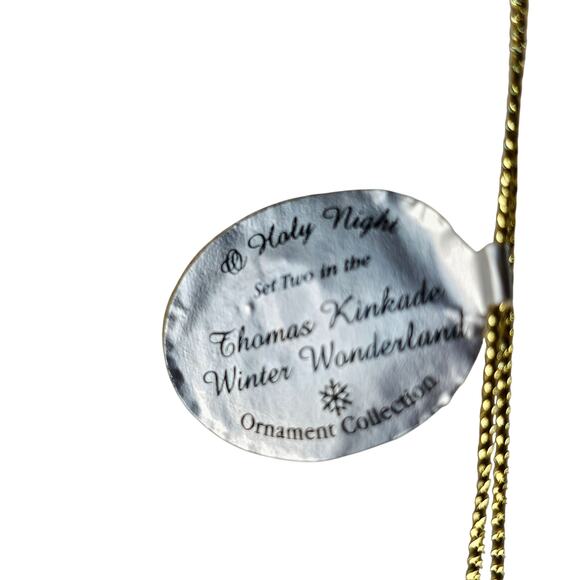 Thomas Kinkade Snowman Ornament Violin 2004 Bradford Editions Xmas Collectible - Picture 11 of 16